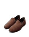 Quarterfront view of The Monterrey - Earth Cowhide on plain background