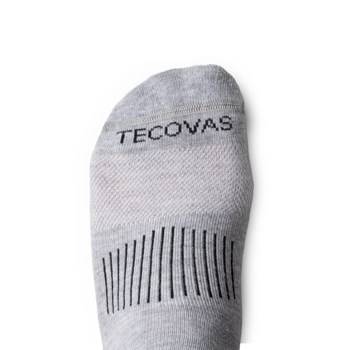 Toe view of Ankle Socks - Gray on plain background