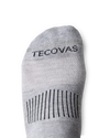 Toe view of Ankle Socks - Gray on plain background