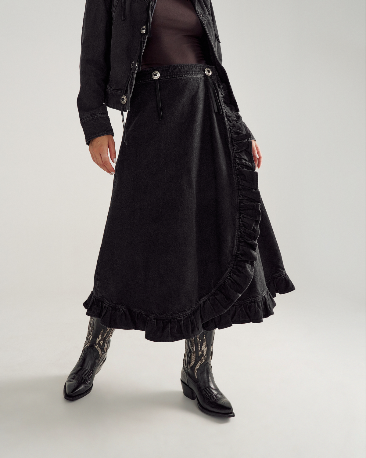 Women's Rodeo Maxi Denim Skirt