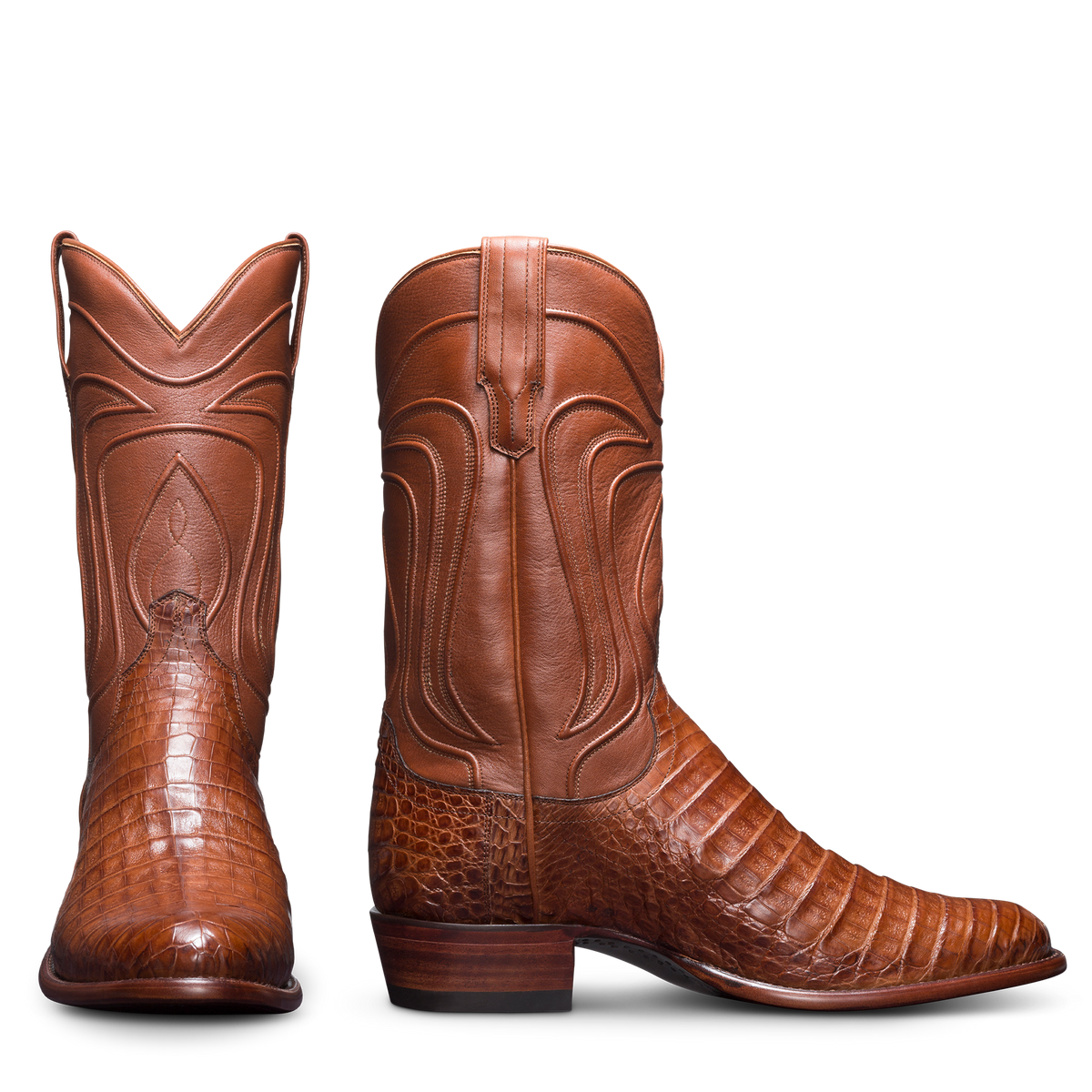 Men s Caiman Belly Cowboy Boots The Dillon Pecan Tecovas