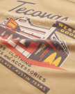 Closeup detail view of Men's Store Front Pocket T-Shirt - Khaki/Multi