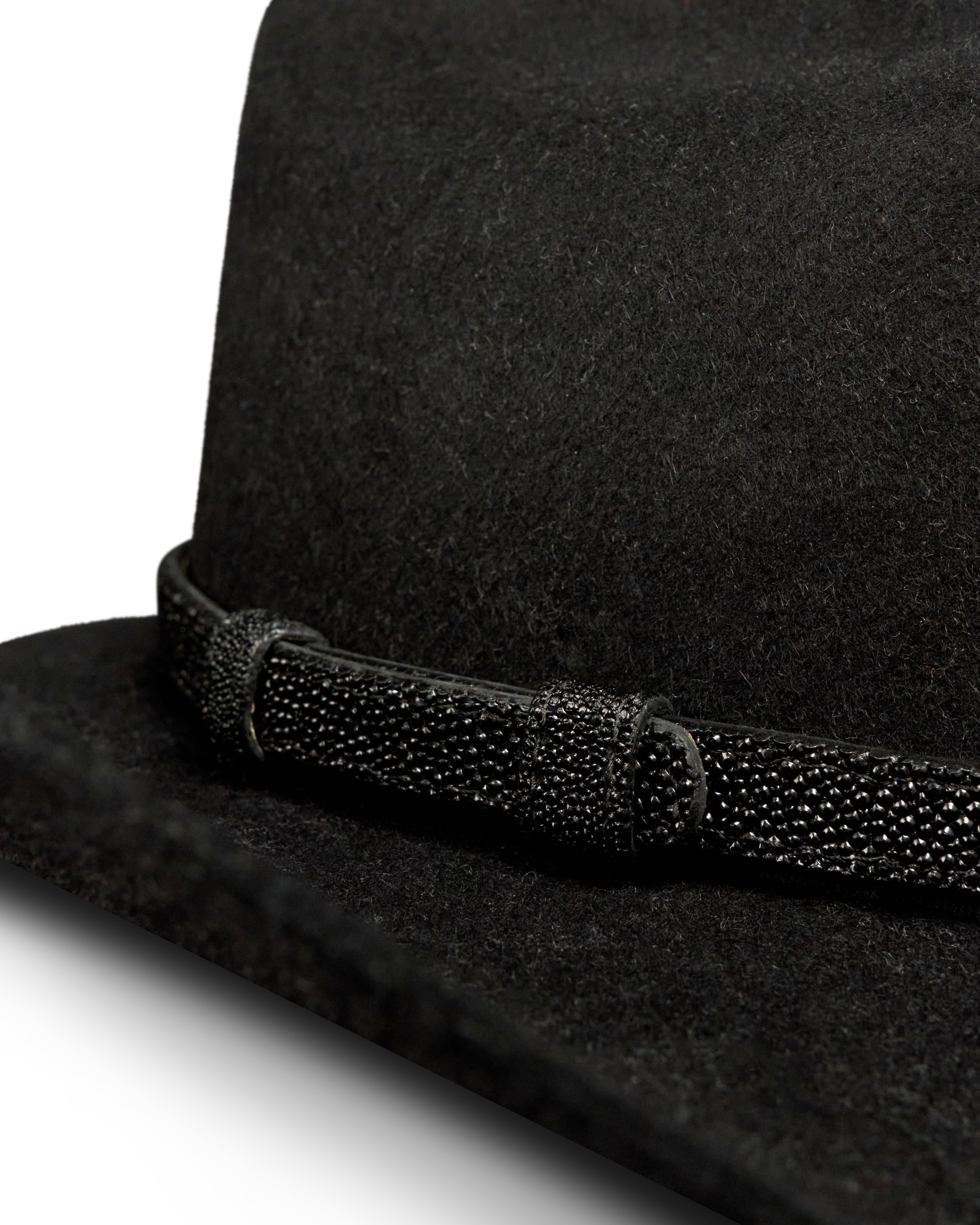 Closeup view of Hat Band - Jet Black