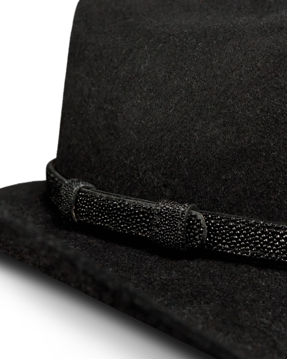 Closeup view of Hat Band - Jet Black