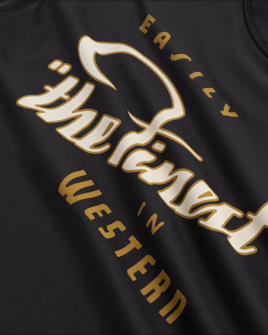 Closeup detail view of Men's the Finest Pocket T-Shirt - Black/Multi