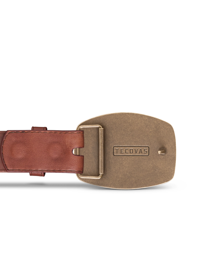 View of Bison Buckle - Antique Brass