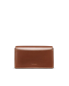 Back view of Concho Chain Crossbody - Saddle on plain background