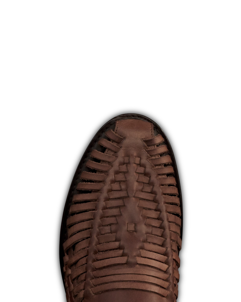 Toe view of The Mateo - Oak on plain background