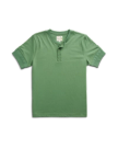 Closeup detail view of Men's Standard Issue Short Sleeve Henley - Green