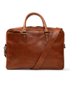 Front view of the Bartlett Slim Briefcase in Cognac