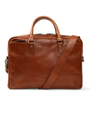 Front view of the Bartlett Slim Briefcase in Cognac