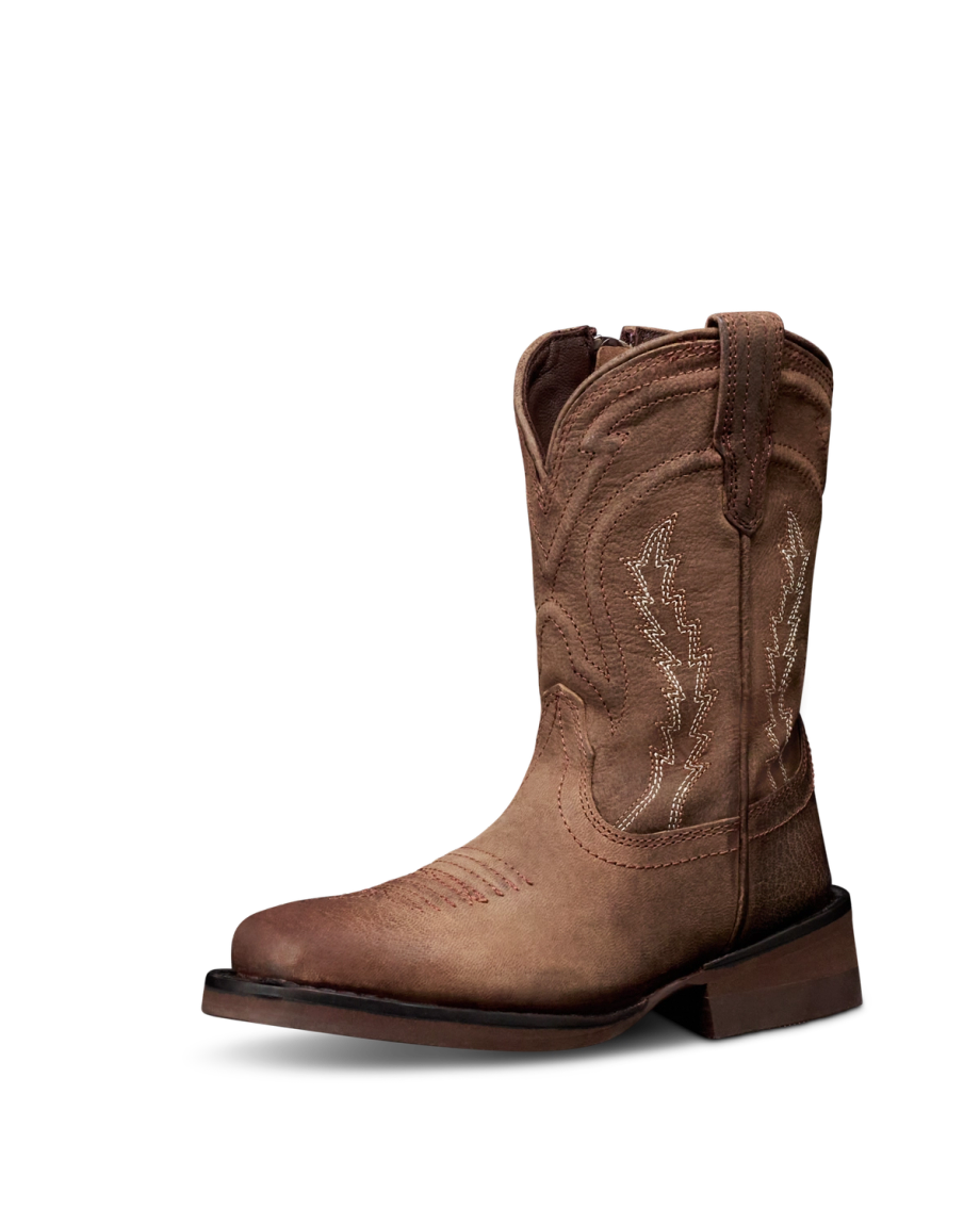 Quarterfront view of The Doc Toddler - Cafe Goat on plain background