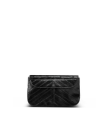 Back view of Eel Concho Clutch - Midnight on plain background