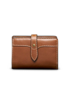 Front view of Women's Sierra Bifold - Saddle Tan on plain background