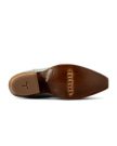 Sole view of The Annie Wide Calf - Slate Cowhide on plain background
