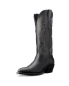 Quarterfront view of The Jane - Midnight Suede on plain background