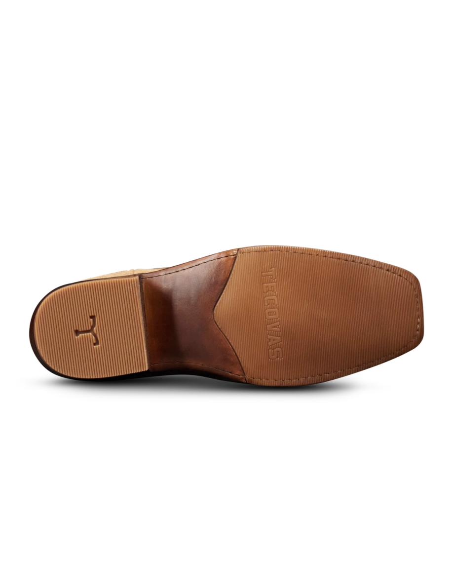 Sole view of The Cheyenne - Desert Tan Suede on plain background