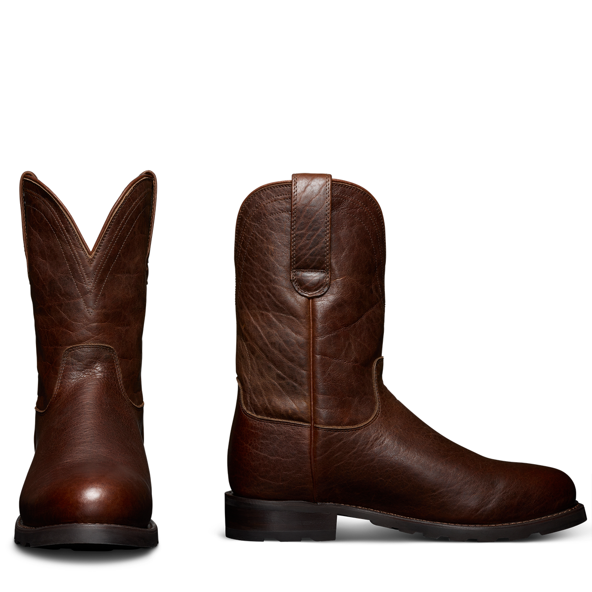 The Stockton in Chocolate Bison - Men's Roper Boot | Tecovas