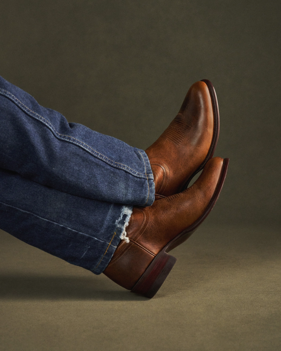 View of The Cartwright Eagle - Roasted Chestnut Deerskin 