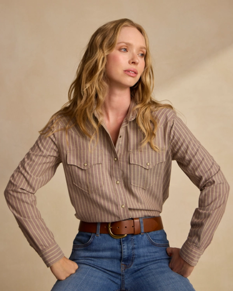 WOMEN'S FOUNDATION WEIGHT COTTON PEARL SNAP SHIRT