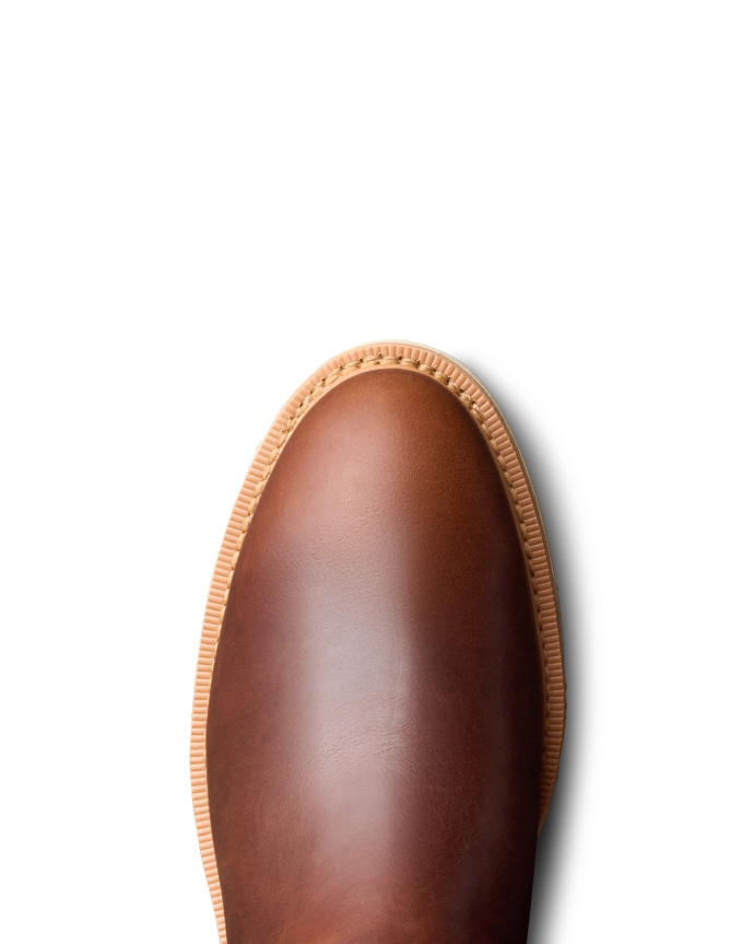 Toe view of LongHaul Waterproof Roper Composite Toe Work Boot - Maple on plain background