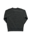 Back view of Men's Crew Neck Desert Sweater - Faded Black on plain background