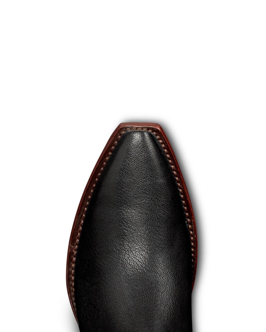 Toe view of The Piper II - Midnight Goat on plain background