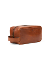 Quarterfront view of the Bartlett Travel Kit in Cognac