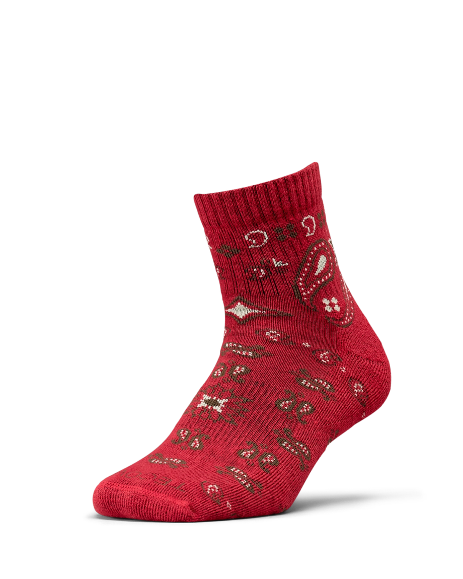 Quarterfront view of Hiker Socks (2-Pack) - Bandana Multi on plain background