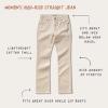 Flat lay of Women's High-Rise Straight Jean in Natural