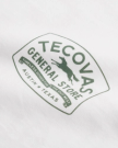 Closeup detail view of Men's General Store T-Shirt - Bone/Green