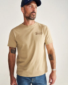 Front view of Men's Authentic Western Wears Tee - Khaki / Brown on model