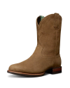 Quarterfront view of The Glen - Light Mesquite Cowhide on plain background