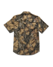 Closeup detail view of Men's Performance Western Pearl Snap SS - Mossy Oak Fall Foliage