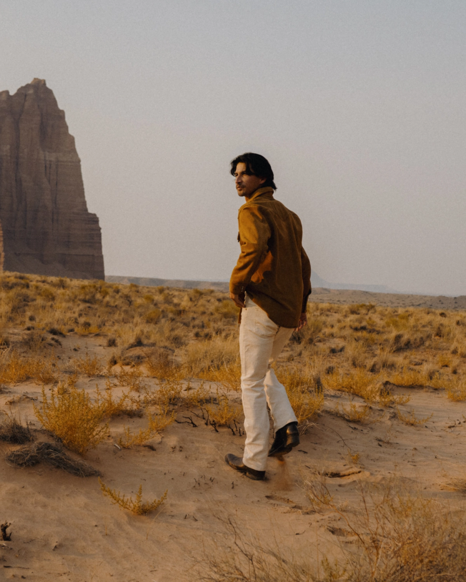 View of Men's Roughout Overshirt - Camel