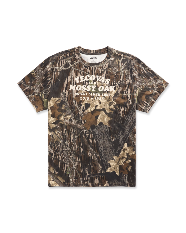 Front view of Men's Tecovas x Mossy Oak Original Break Up T-Shirt - Original Break-Up on plain background