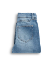 Folded view of Women's Vintage High Rise Jean - Light Wash on plain background
