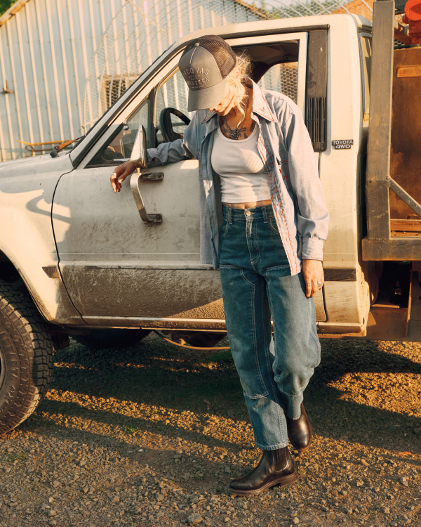 View of The Rugged Chelsea - Midnight Cowhide