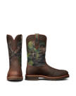 Pair view of Tecovas x Mossy Oak Rugged Roper - Full Foliage Cowhide on plain background