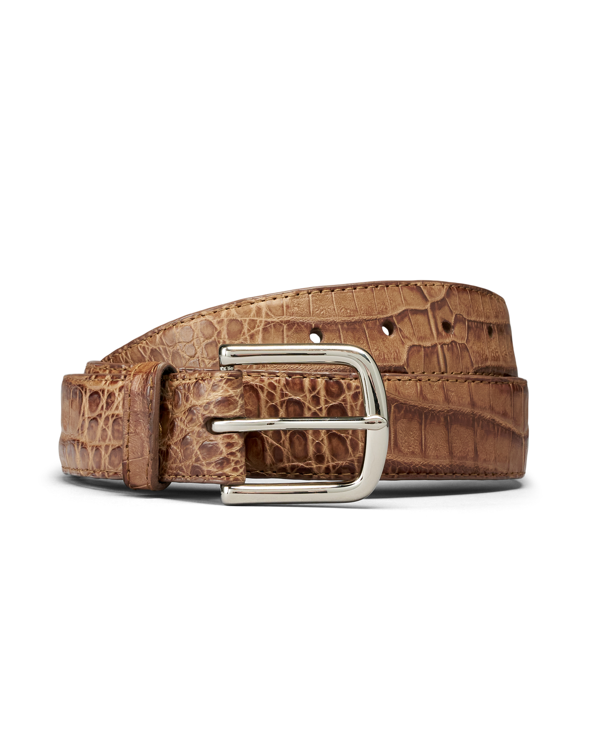 Marc Cain Genuine Leather Belt Size 85 Color Silver/Tan Leather Belt - Desert Gray – once a day main image 2