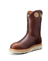 Quarterfront view of LongHaul Waterproof Roper Composite Toe Work Boot - Maple on plain background