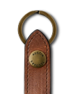 Closeup view of Bartlett Keychain - Cognac