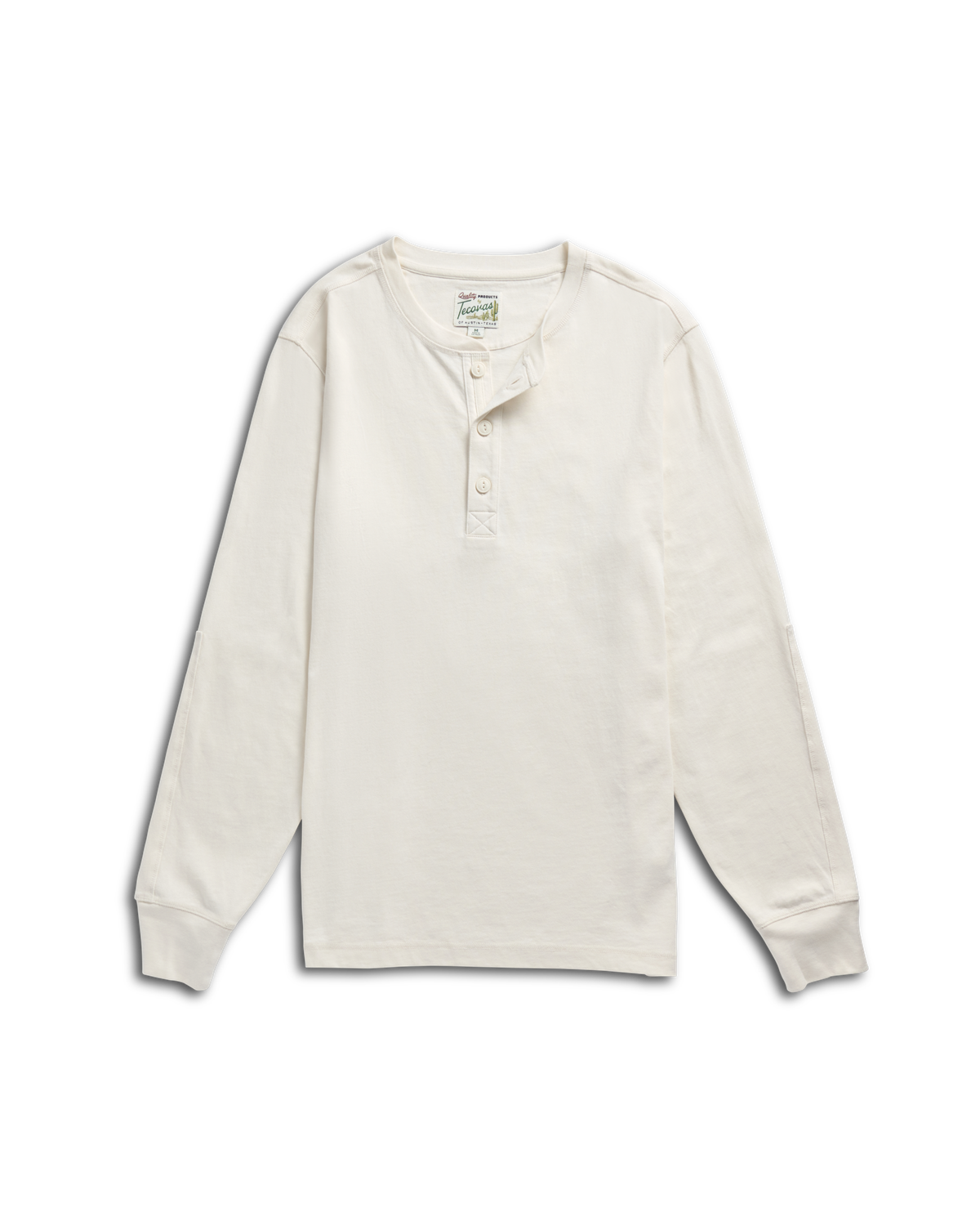 メンズウェア TNRCN EVERCORE HENLEY TECH TEE WHITE Men's White Long Sleeve Henley - cotton | Tecovas