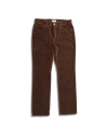 Front view of Men's Slim Straight Stretch Corduroy - Brown on plain background