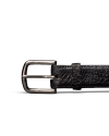 Front view of Men's Caiman Belt II - Midnight on plain background