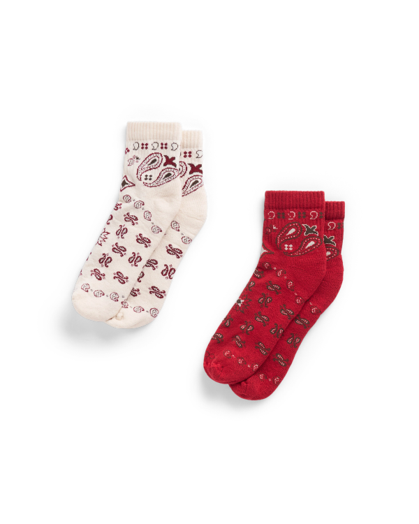 Front view of Hiker Socks (2-Pack) - Bandana Multi on plain background