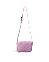 Front view of Flower Mini Crossbody - Orchid on plain background