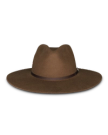 View of The Belle Wool Cowgirl Hat - Medium Brown