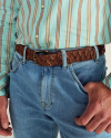 View of Men's Pirarucu Belt - Chocolate