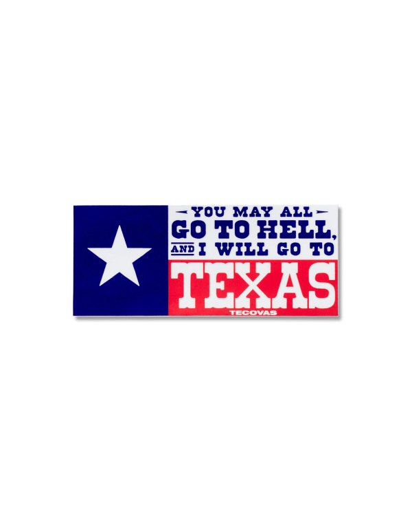 View of I'm Going to Texas Sticker - Multi